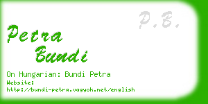 petra bundi business card